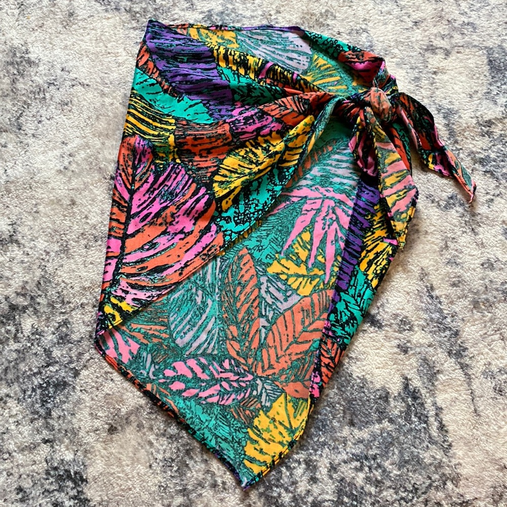 Vintage Swim skirt tie wrap around cover up size small